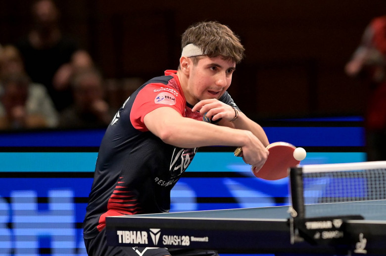 TTCL Halbfinale 1. FC Saarbrücken TT - TTC Neu-Ulm am 31.03.2024 in der Saarlandhalle in Saarbrücken Eduard Ionescu ( Sa