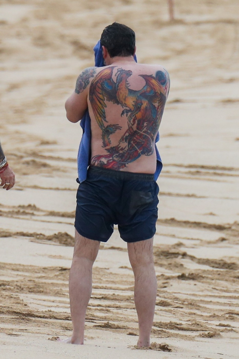 *PREMIUM-EXCLUSIVE* Ben Affleck Defends His Massive Back Tattoo After Admitting 'Sentiment Ran Against' It **FILE PHOTOS**