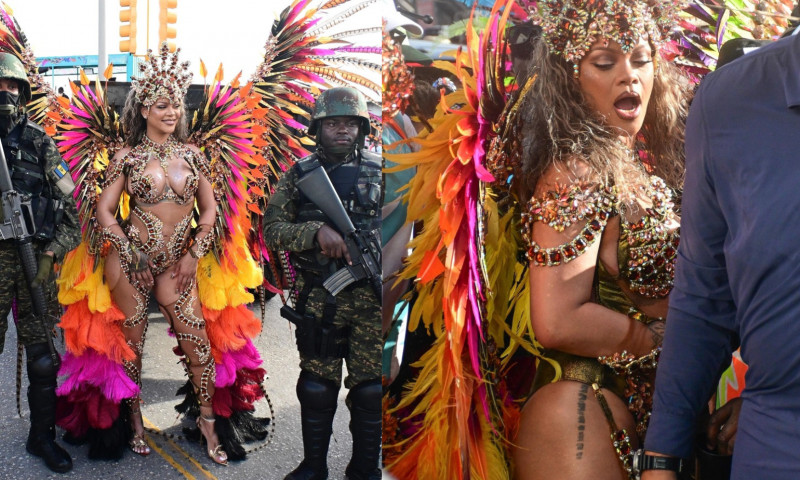 Rihanna, regina carnavalului din Barbados. Artista a intors toate privirile