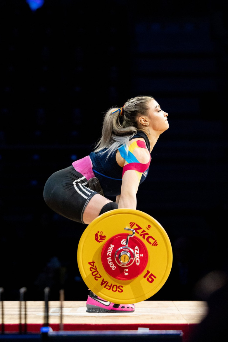 Senior European Weightlifting Championships 2024 Mihaela Valentina Cambei -49kg (ROU) Clean and Jerk attempt at the Euro