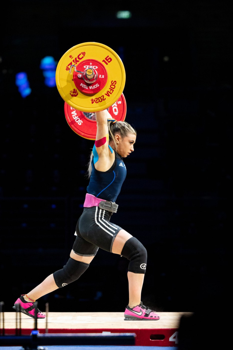 Senior European Weightlifting Championships 2024 Mihaela Valentina Cambei -49kg (ROU) Clean and Jerk at the European Wei