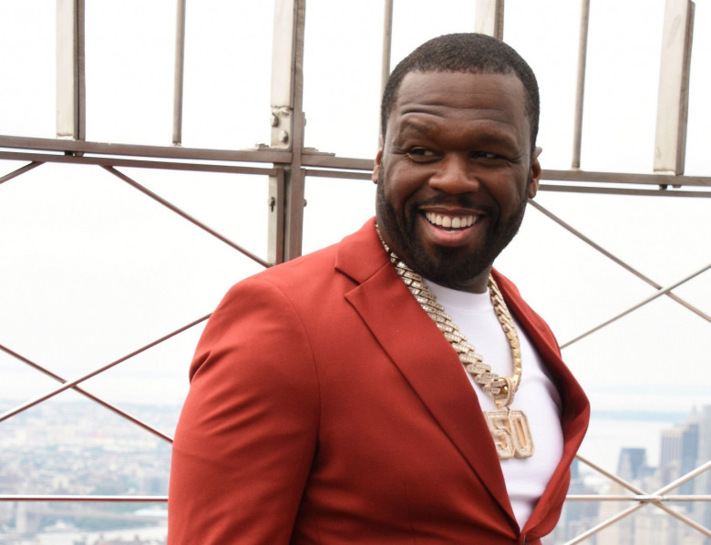 New York, NY, USA. 6th June, 2024. 50 Cent pictured as Power' Franchise Cast Members Light the Empire State Building to Celebrate Black Music Month, the Final Season Premiere of Power Book II: Ghost' and the 10 Year Anniversary of the Power' Universe on J