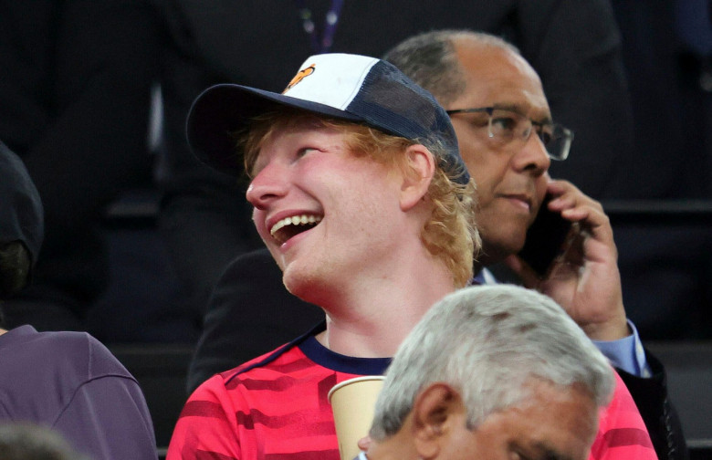 Dortmund, Deutschland. 10th July, 2024. firo : 10.07.2024, Football, Soccer: UEFA EURO 2024, EM, European Championship 2024, Semifinal, 1/2 Final, M50, Match 50, NED, Netherlands - ENG, England Ed Sheeran in the stands Credit: dpa/Alamy Live News