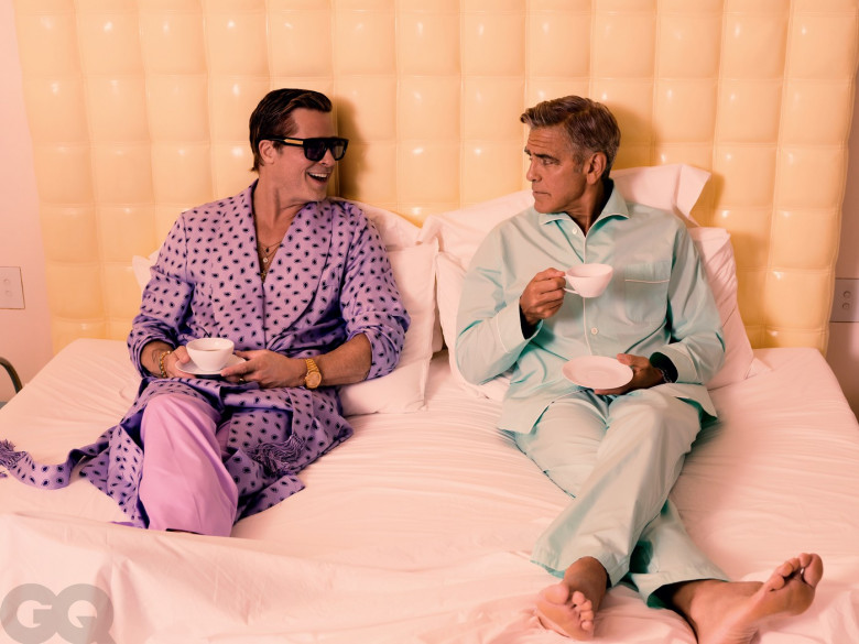 George Clooney and Brad Pitt in GQ