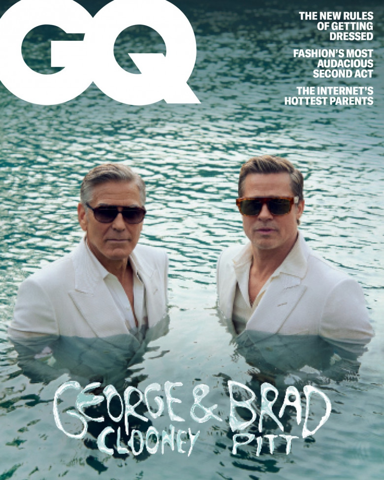 George Clooney and Brad Pitt in GQ