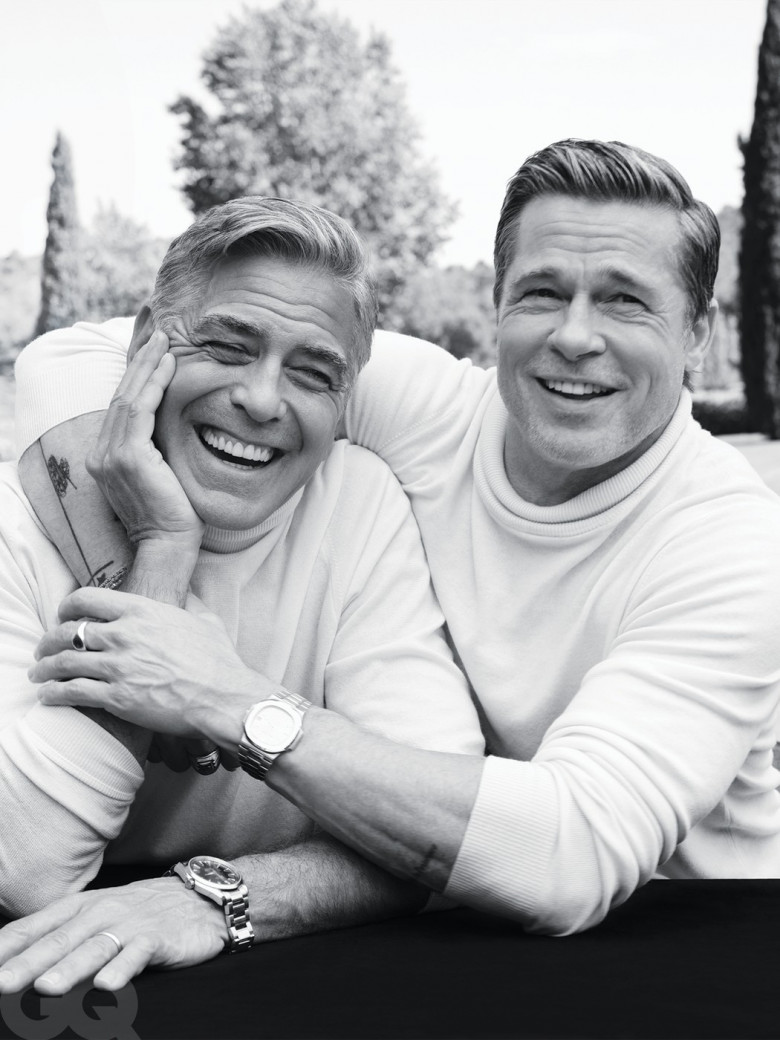 George Clooney and Brad Pitt in GQ