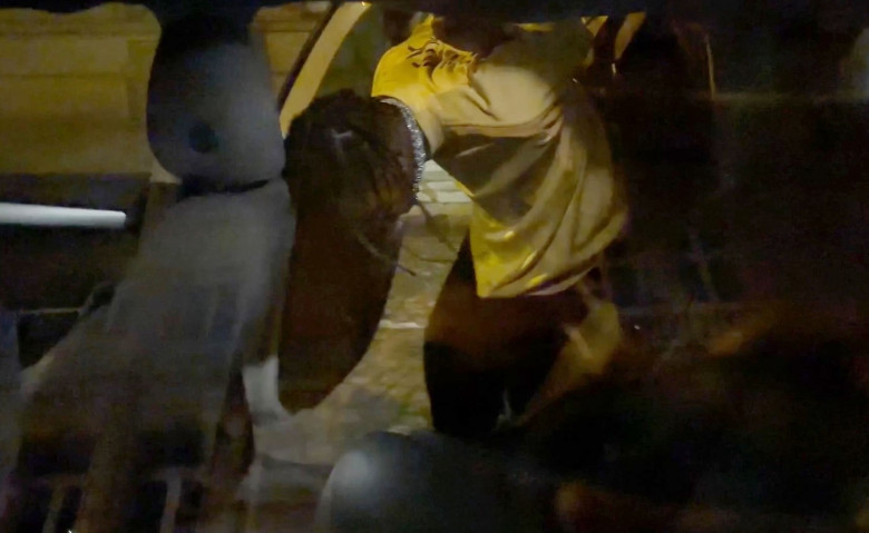 *PREMIUM-EXCLUSIVE* *MUST CALL FOR PRICING* The American Rapper Travis Scott is arrested, handcuffed and led away by Police from the George V Four Seasons Hotel in Paris.