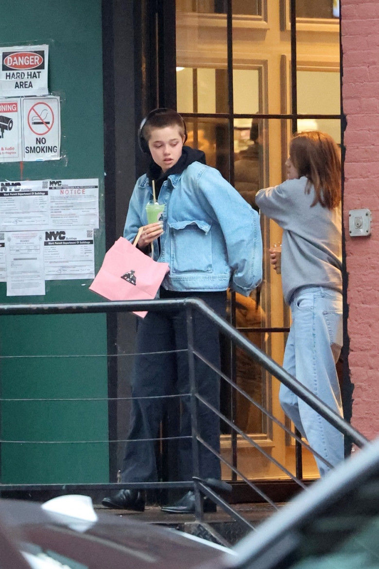 *EXCLUSIVE* Angelina Jolie's kids enjoy a day out in Soho