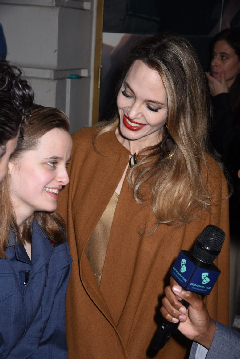 Angelina Jolie Attends The Outsiders Opening Night - NYC