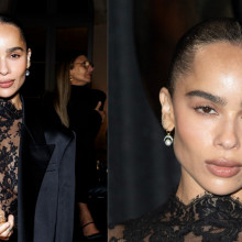 Zoe Kravitz a lasat totul la vedere intr-o rochie mini din dantela la Paris Fashion Week. Lookul care a intors toate privirile!