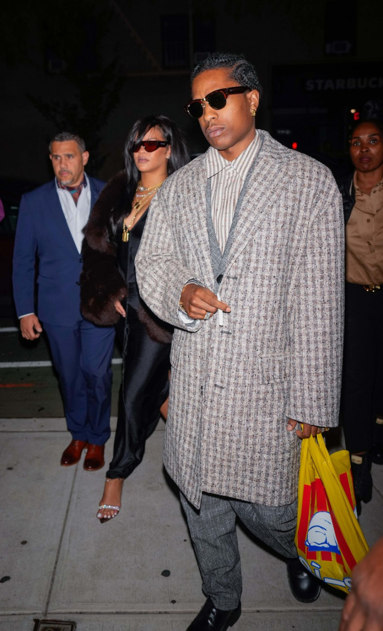 Rihanna Steps Out With ASAP Rocky on His Birthday in New York City