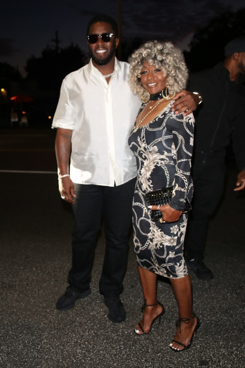 *EXCLUSIVE* P. Diddy arrives with his mom Janice at Catch Steak to celebrate daughter Chance's Sweet 16 - ** WEB MUST CALL FOR PRICING **