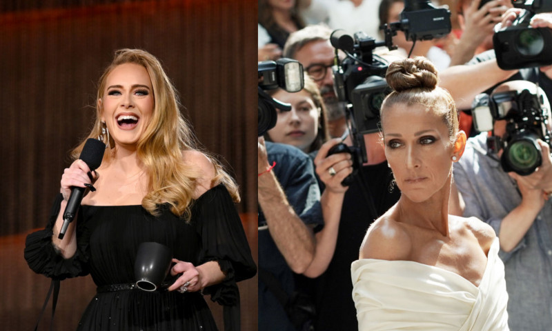 Adele a izbucnit in lacrimi cand a vazut-o pe Celine Dion in public la concertul ei