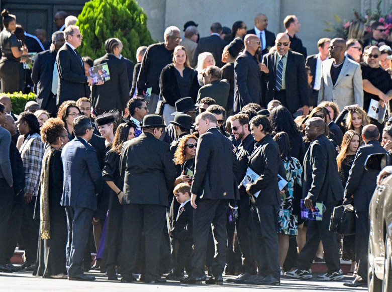 ** PREMIUM EXCLUSIVE **Motown legend Tito Jackson was laid to rest in LA with members of the famous family coming together to celebrate his life.