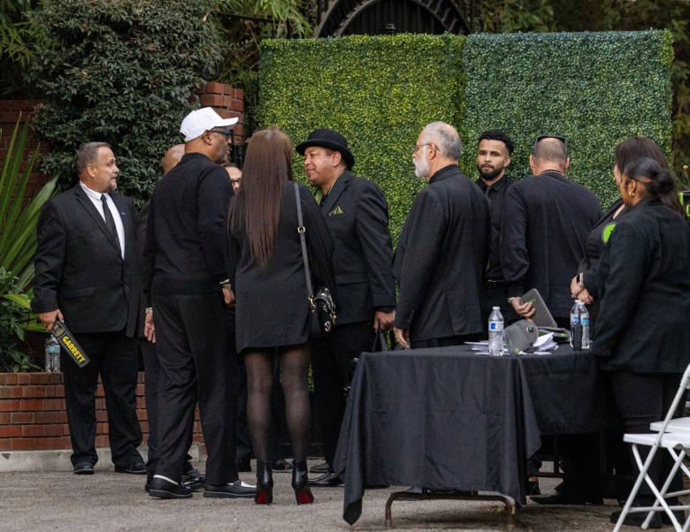 *EXCLUSIVE* Memorial for Tito Jackson held at Jackson family home in Encino