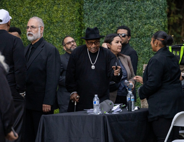 *EXCLUSIVE* Memorial for Tito Jackson held at Jackson family home in Encino