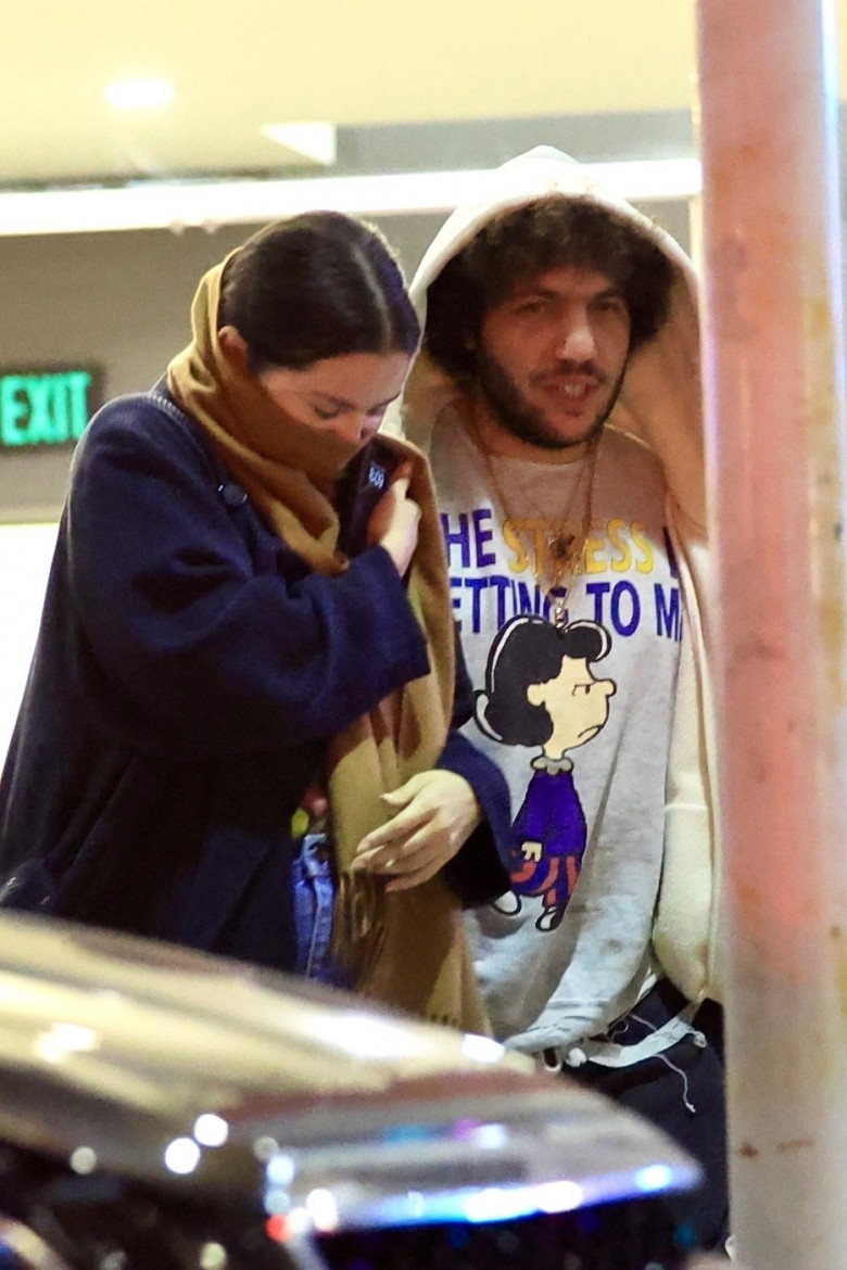 *EXCLUSIVE* Selena Gomez and boyfriend Benny Blanco keep a low profile as they exit dinner in West Hollywood