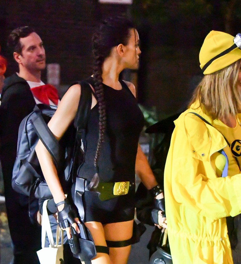 Anne Hathaway and Adam Shulman Meet up With Irina Shayk on Halloween in New York City