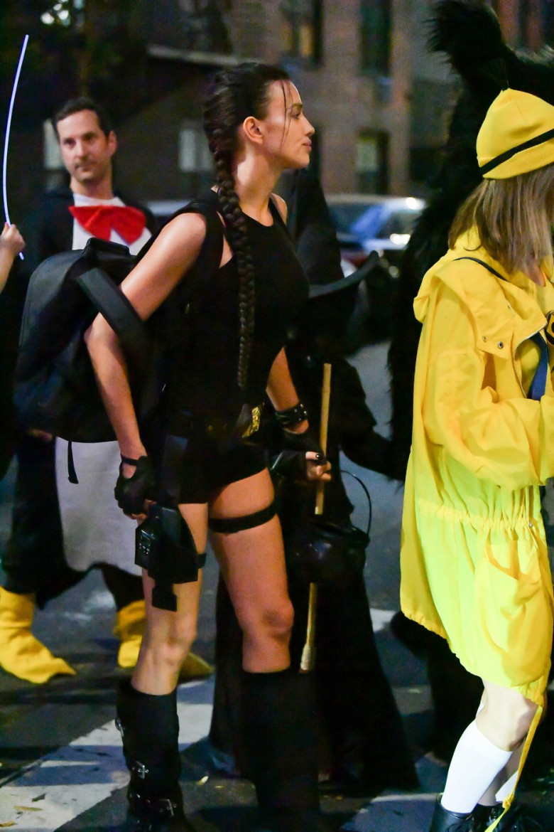 Anne Hathaway and Adam Shulman Meet up With Irina Shayk on Halloween in New York City