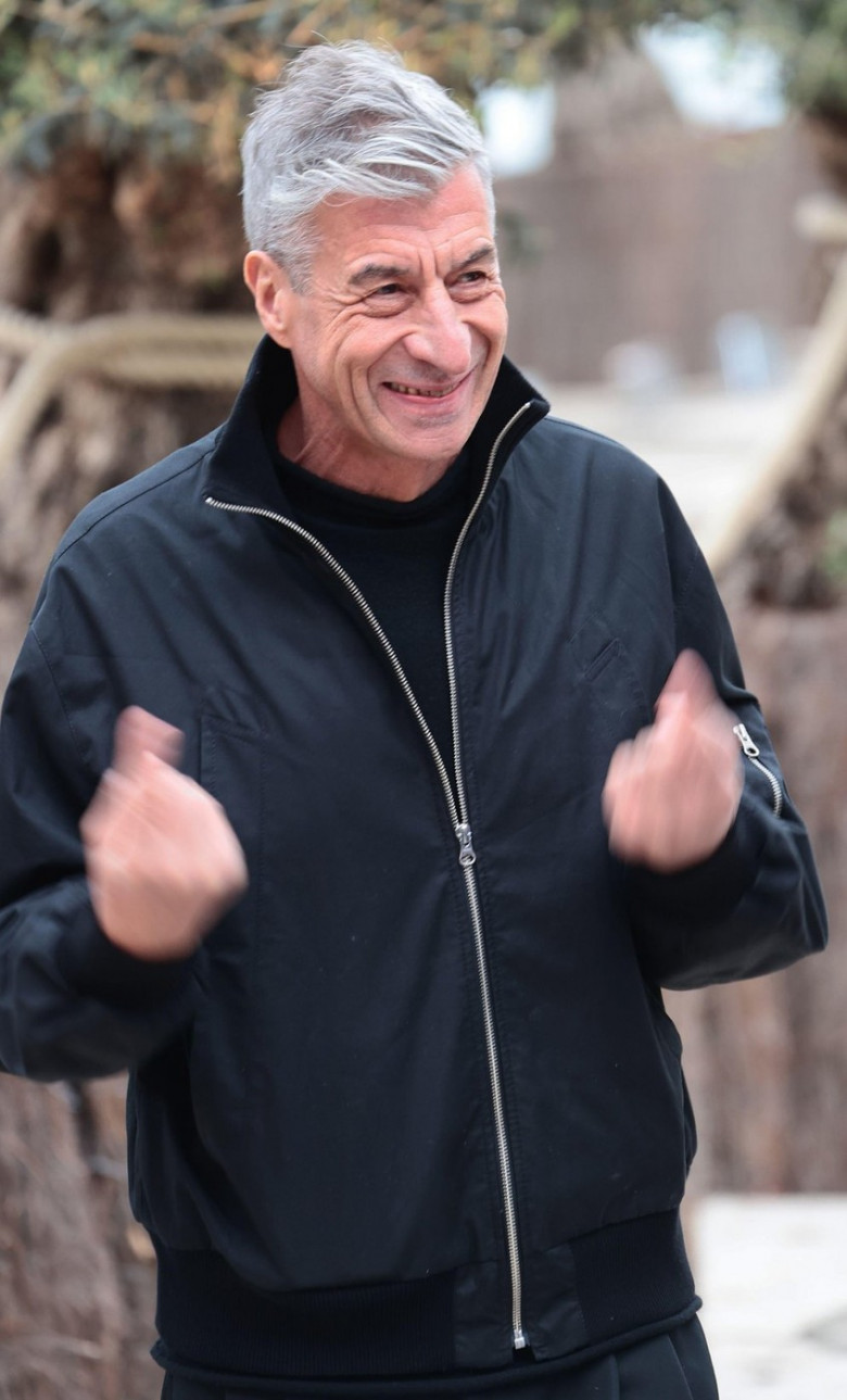 Venice, Italy. 17th Apr, 2024. Private event organized by Mr. and Mrs Pinault at the Giorgio Cini Foundation in Venice In the photo: Maurizio Cattelan Credit: Independent Photo Agency/Alamy Live News