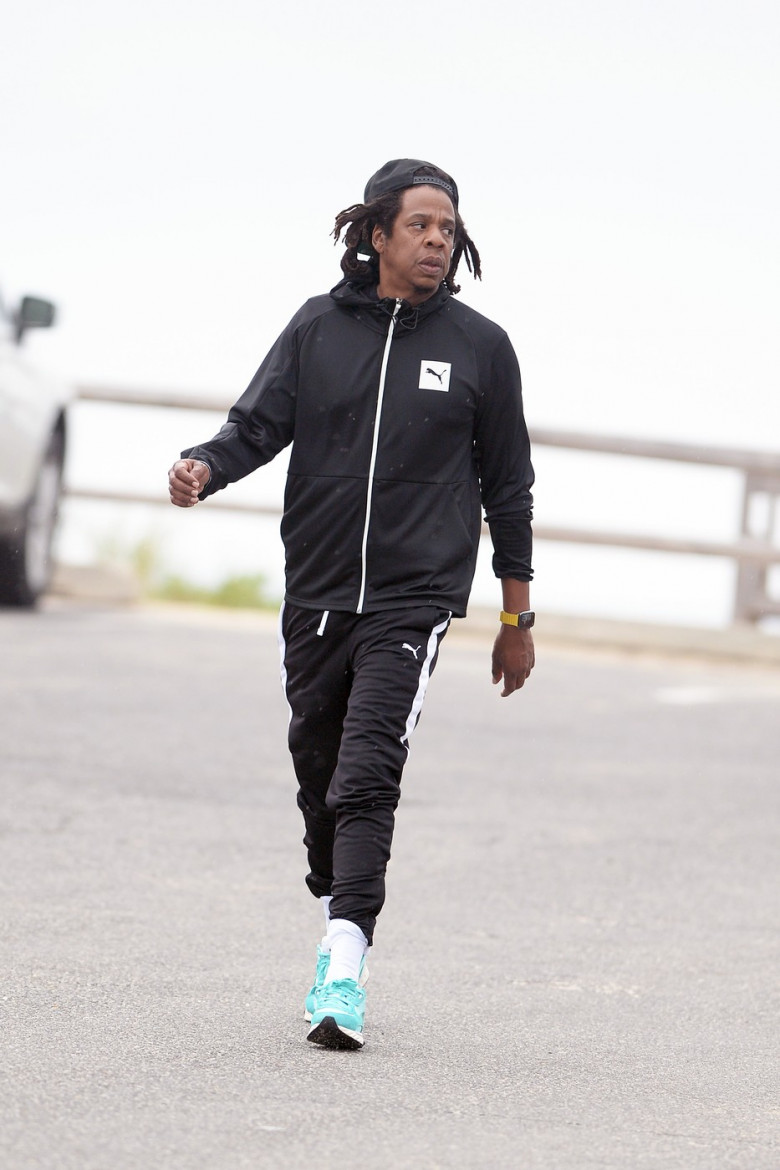 EXCLUSIVE: Jay Z Spotted In The Hamptons Taking Pictures Of The Ocean, And Also Has His Pants Tucked Into His Socks