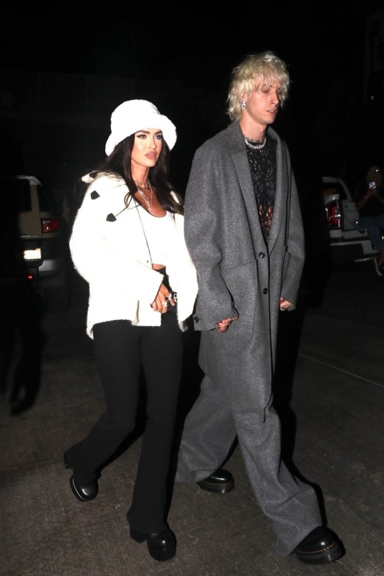 Megan Fox &amp; MGK leave Landon Barker's concert at The Roxy