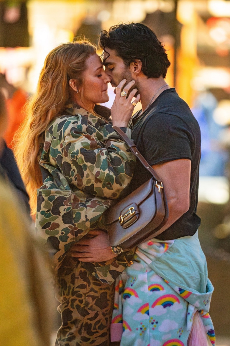 Blake Lively shares an On-Screen Kiss in New Jersey **Images taken on January 12, 2024**