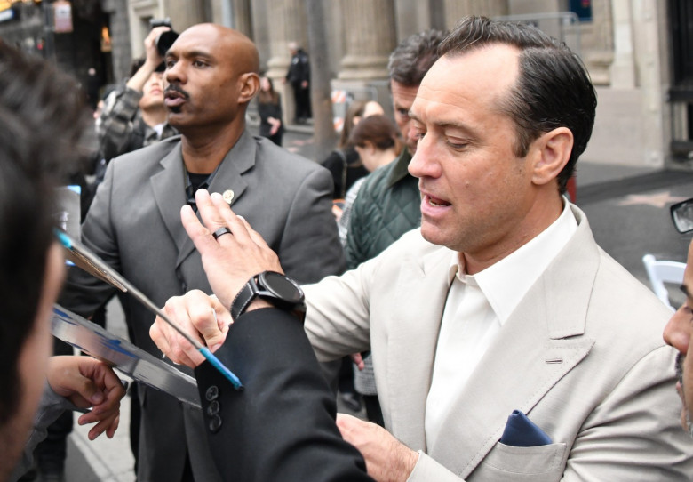 Jude Law Signs Autographs At Hollywood Walk Of Fame Star Ceremony In Hollywood, California - 12 Dec 2024