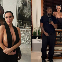 Kanye West a postat o imagine scandaloasa cu Bianca Censori in cel mai mic bikini din lume, dar a sters-o imediat