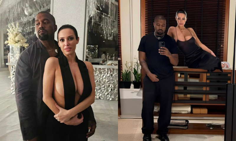 Kanye West a postat o imagine scandaloasa cu Bianca Censori in cel mai mic bikini din lume, dar a sters-o imediat