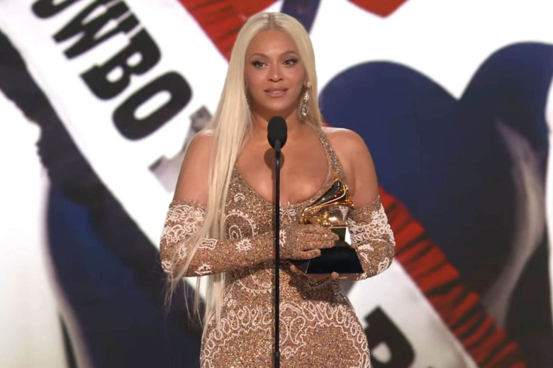 Beyonce surprised at win at thre Grammy Awards