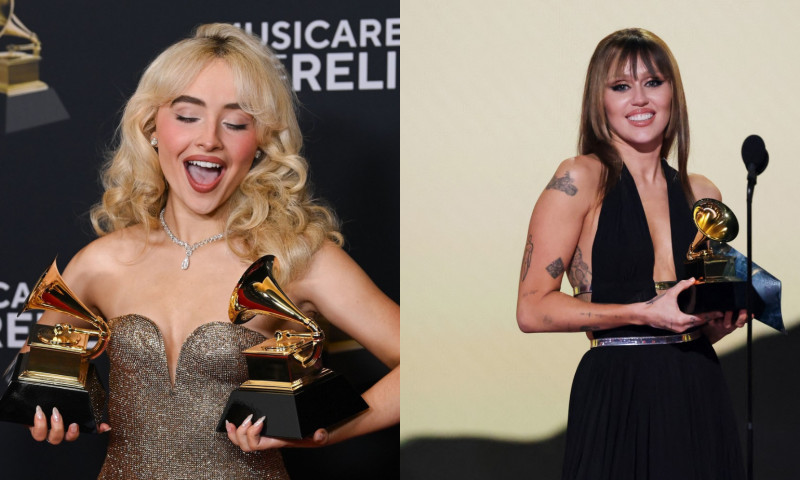 Miley Cyrus și Sabrina Carpenter, reuniune emoționantă la Grammy după 15 ani