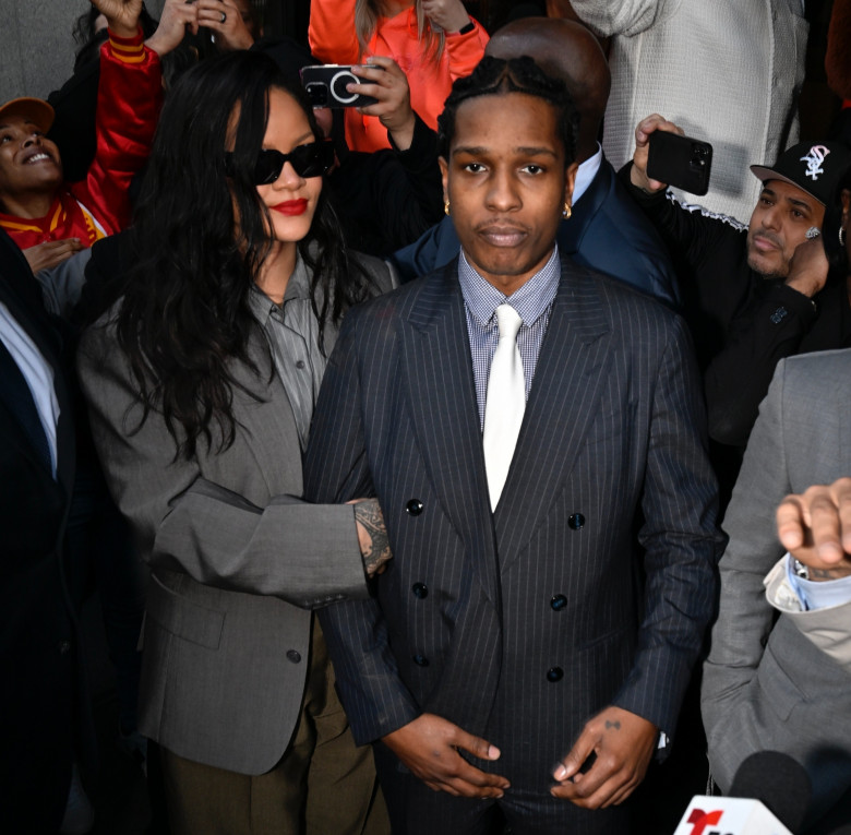 A$AP Rocky and Rihanna are seen exiting from court as he's found Not Guilty