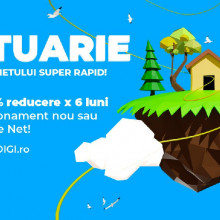 La DIGI, „Netuarie” se întoarce cu o promoție de 50% la abonamentele de internet, în prima jumătate de an