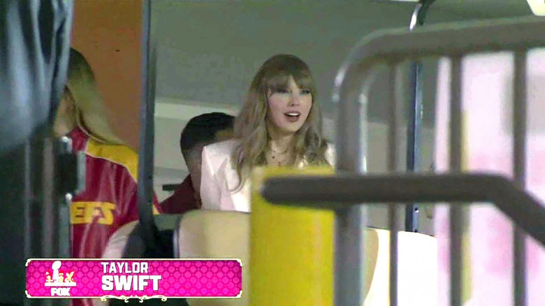 Taylor Swift has arrived to watch boyfriend Travis Kelce play in the Super Bowl