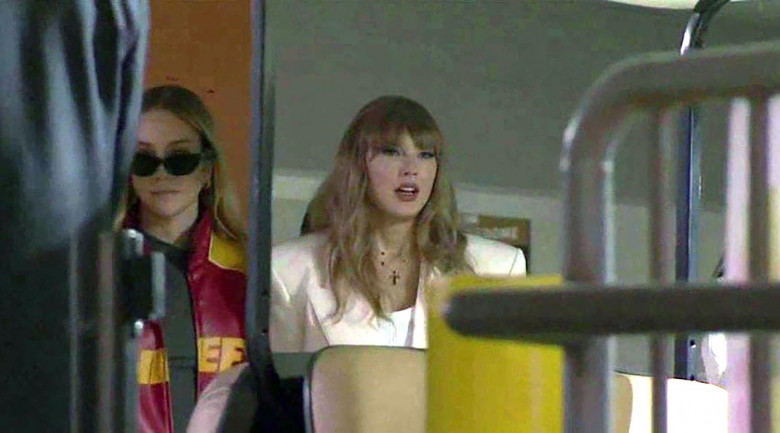 Taylor Swift has arrived to watch boyfriend Travis Kelce play in the Super Bowl