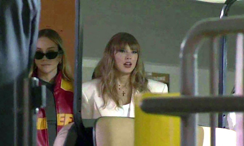 Taylor Swift has arrived to watch boyfriend Travis Kelce play in the Super Bowl