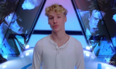 The son of Backstreet Boys singer Brian Littrell auditions on American Idol – and leaves his famous dad choking back tears