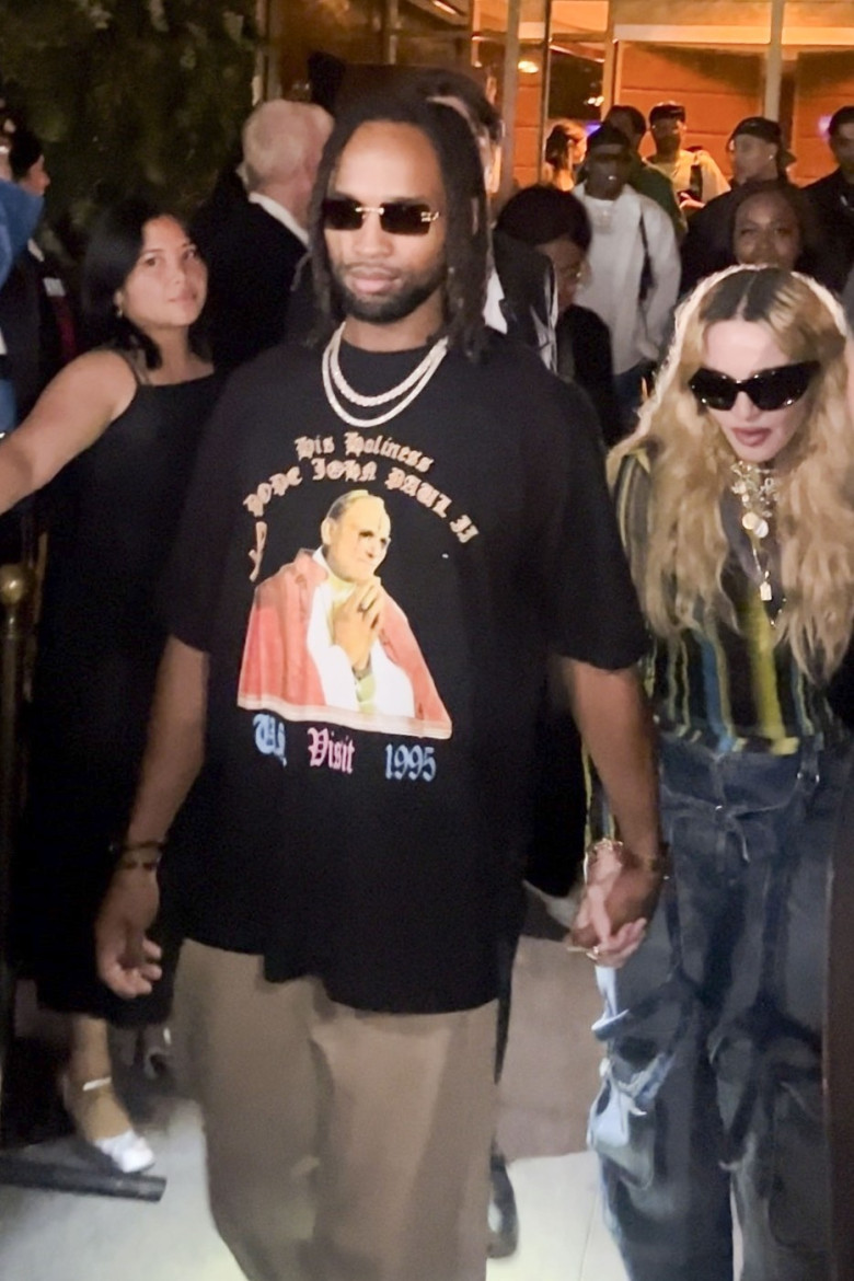 Madonna leaves Off-White party with new boyfriend Akeem Morris during NYFW