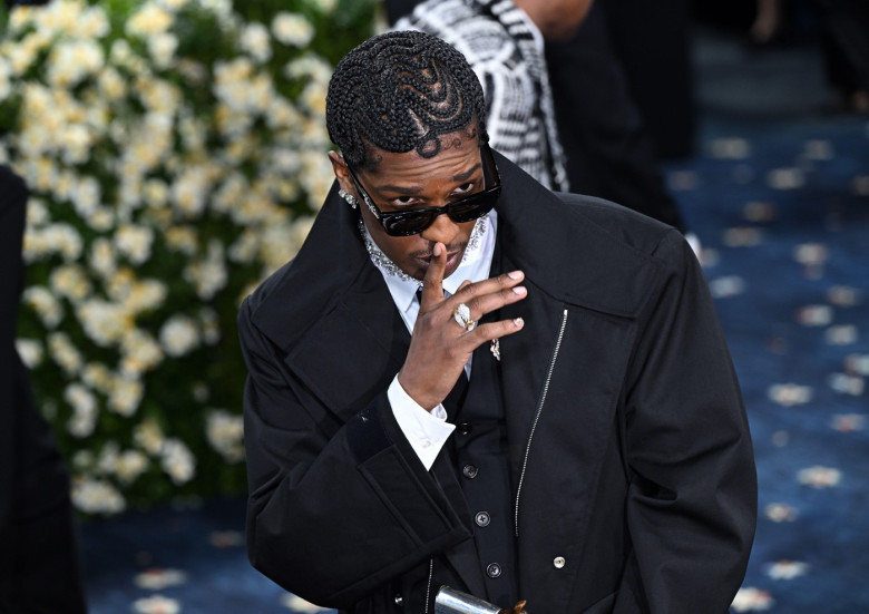 New York, USA. May 5th, 2025. ASAP Rocky at the 2025 Costume Institute Benefit Gala celebrating the opening of the exhibition Superfine, Tailoring Black Style. Held at The Metropolitan Museum of Art. Credit: Doug Peters/EMPICS/Alamy Live News