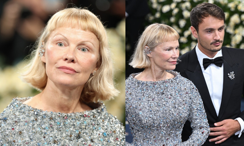 Pamela Anderson, de nerecunoscut la Met Gala 2025. Actrița a venit însoțită de fiul ei, Brandon, în vârstă de 27 de ani