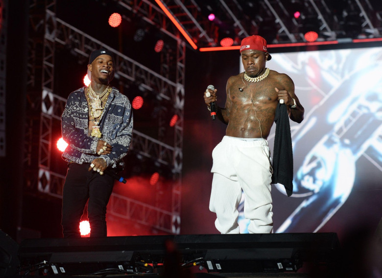 Miami Gardens, FL, USA. 25th July, 2021. Tory Lanez and Da Baby perform during Rolling Loud Music Festival held at Hard Rock Stadium on July 25, 2021 in Miami Gardens, Florida. Credit: Mpi04/Media Punch/Alamy Live News