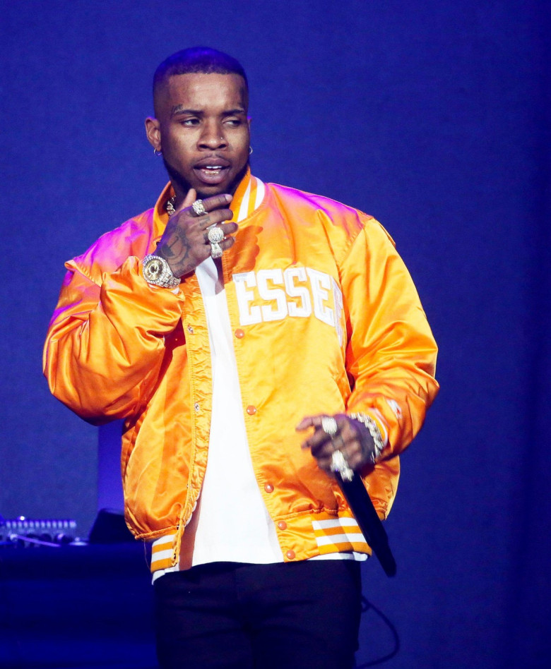 **FILE PHOTO** Tory Lanez Guilty In Shooting Of Megan Thee Stallion. Hip-hop artist Tory Lanez performs in support of Chris Brown's INDIGOAT Tour at Oracle Arena on October 15, 2019 in Oakland, California. Photo: Christopher Victorio/imageSPACE/MediaPunch