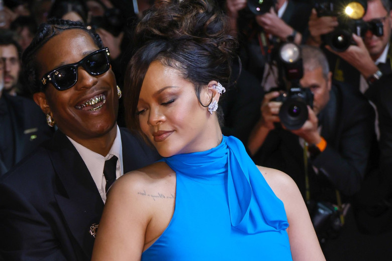 Rihanna and A Rocky Depart the Â Highest 2 Lowest" Red Carpet - 78th Annual Cannes Film Festival