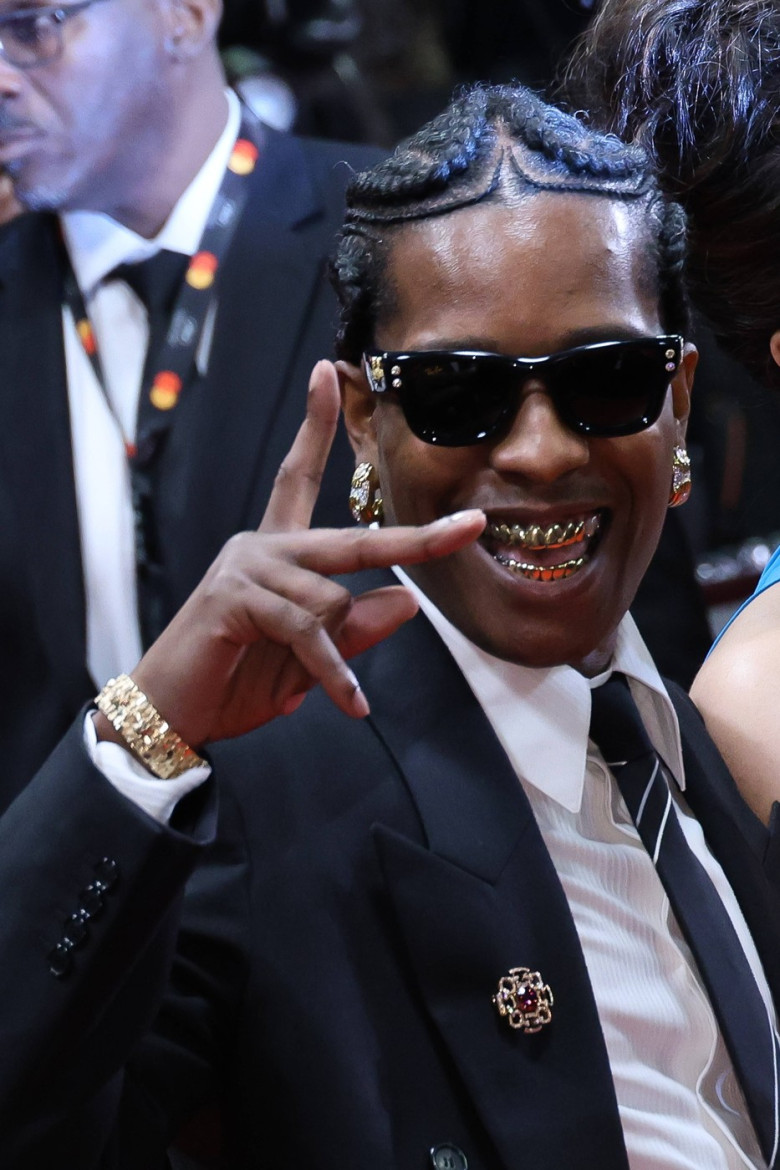 Rihanna and A Rocky Depart the Â Highest 2 Lowest" Red Carpet - 78th Annual Cannes Film Festival