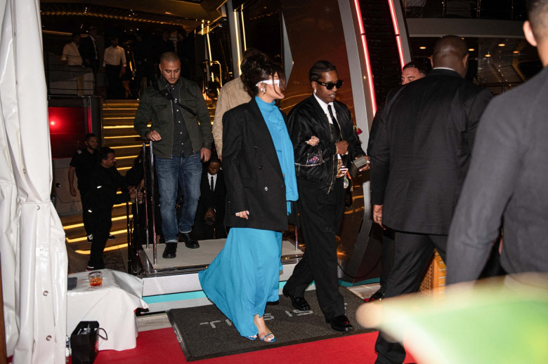 Cannes - Rihanna and Asap Rocky leaving A Party
