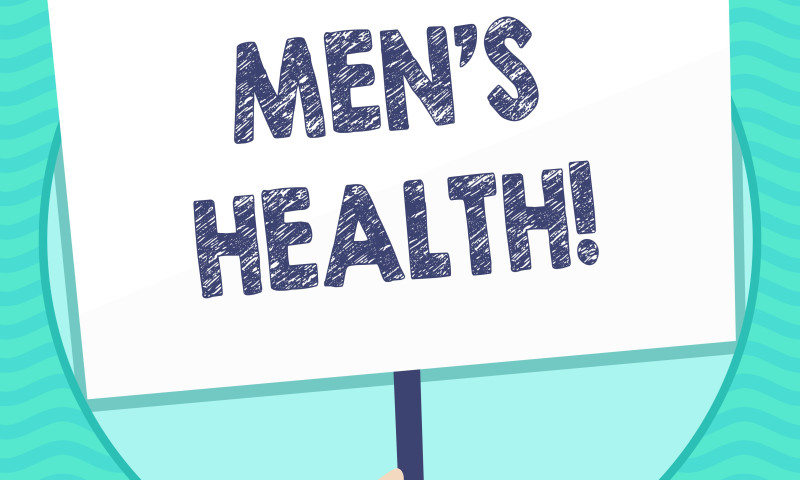 Word writing text Men S Health. Business photo showcasing state of complete physical mental and social well being by analysis Hand Holding Blank White