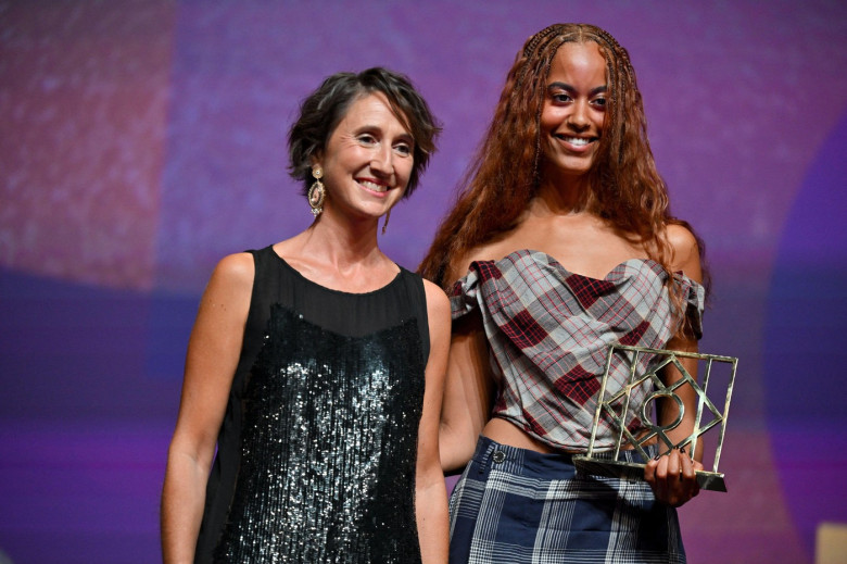 Deauville, France. 06th Sep, 2024. Aude Hesbert, Malia Ann Obama attending the opening ceremony of the 50th American Film Festival in Deauville, France on September 6, 2024. Photo by Julien Reynaud/APS-Medias/ABACAPRESS.COM Credit: Abaca Press/Alamy Live