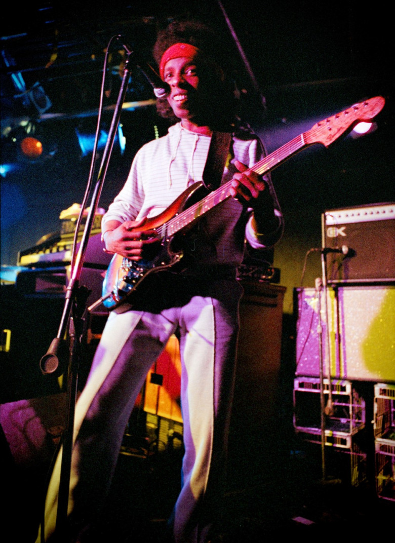 Sly Stone (AKA Sylvester Stuart) performing live at Haymaker's, a suburban Chicago venue, in 1982.