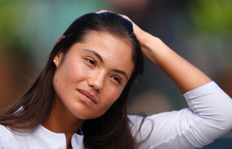 Emma Raducanu speaks to the media at the All England Lawn Tennis and Croquet Club in Wimbledon ahead of the Wimbledon Championships, which begins on June 30th. Picture date: Saturday June 28, 2025.